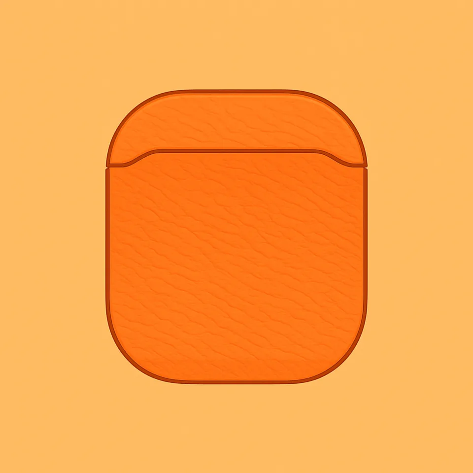 Apple AirPods Max Silicone Headphone Covers — Orange Leather Patterned placeholder