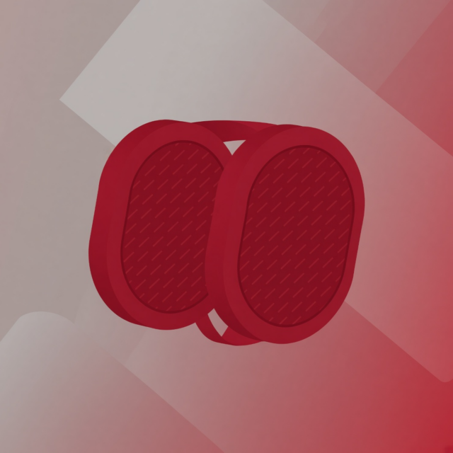 Apple AirPods Max Silicone Headphone Covers — Red Leather Patterned