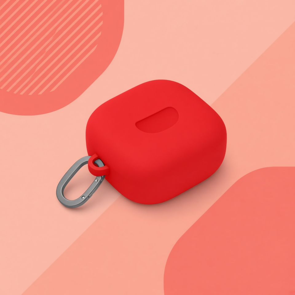 Samsung Galaxy Buds plus Silicone Case with Carabiner — Red Carabiner placeholder